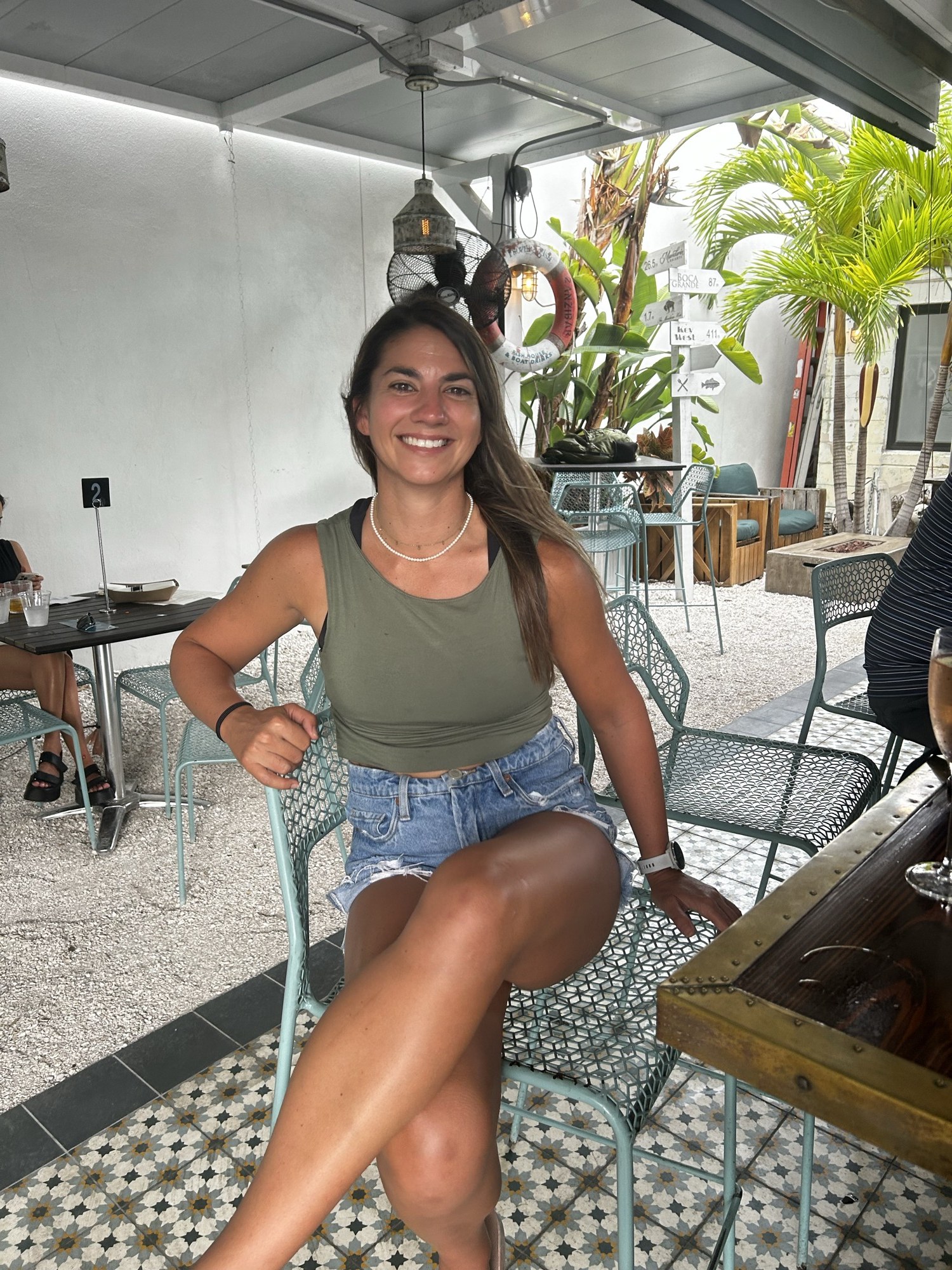 Shannon, founder of Solto, at a sunlit patio